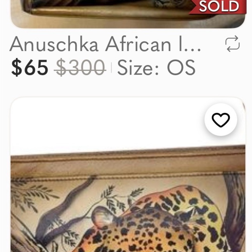 ANUSCHKA AFRICAN LEOPARD HAND PAINTED LEATHER CROSSBODY - Picture 13 of 14